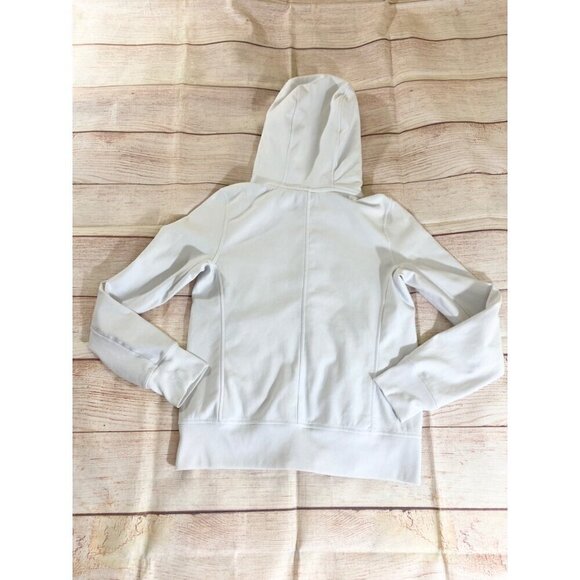 Indygena Women's White Hooded Full Zip Casual Sweater - Small - Picture 11 of 12
